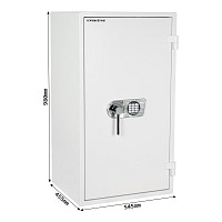 Rottner Fire Master 100 EL EN-2 Premium nábytkový ohnivzdorný trezor šedý